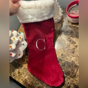 “C” bath & body works christmas stocking